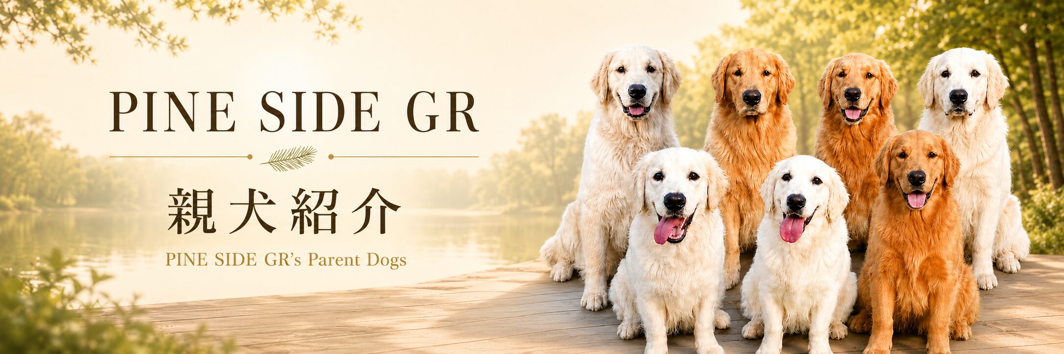山口県のゴールデンレトリバー専門犬舎「PINE SIDE GR」の親犬紹介ページ