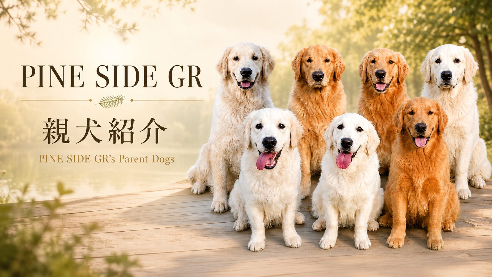 山口県のゴールデンレトリバー専門犬舎「PINE SIDE GR」の親犬紹介